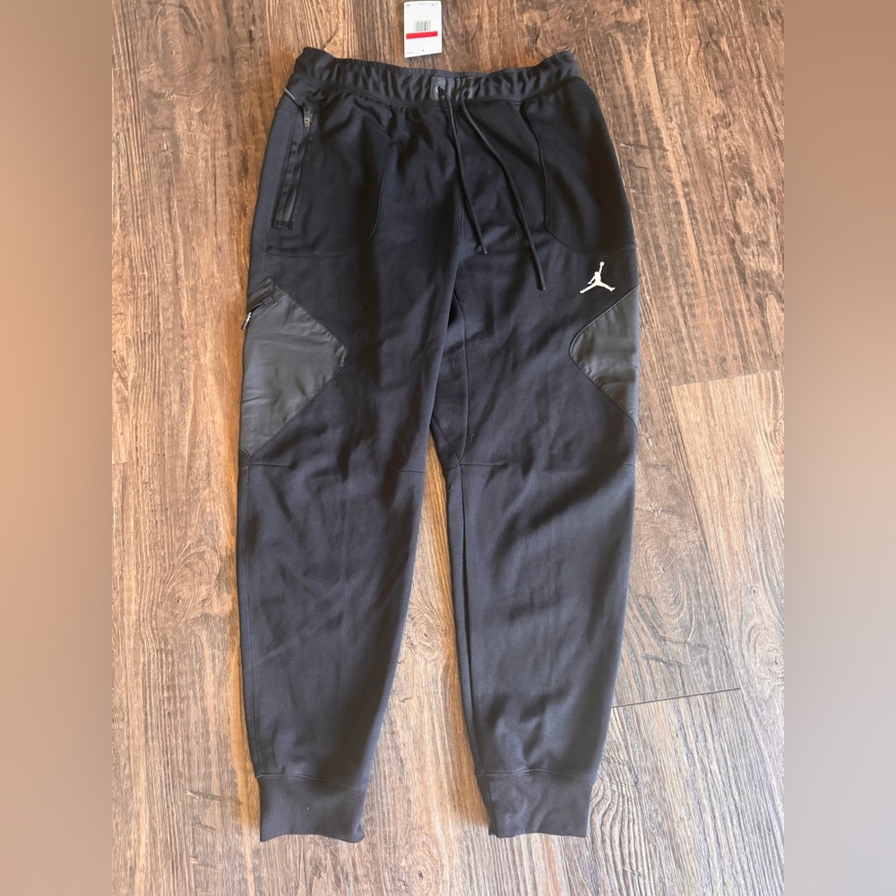 Jordan Men’s Joggers Sweatpants Black Large New